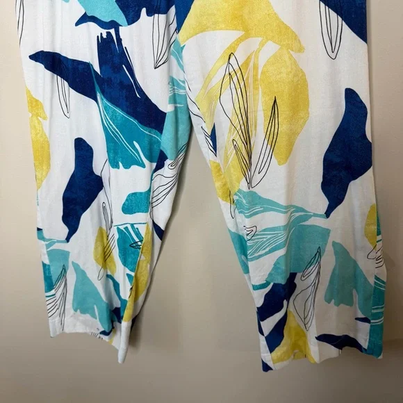 Chico's Vibrant Linen Lightweight Print Pants Size 16P - Picture 11 of 16